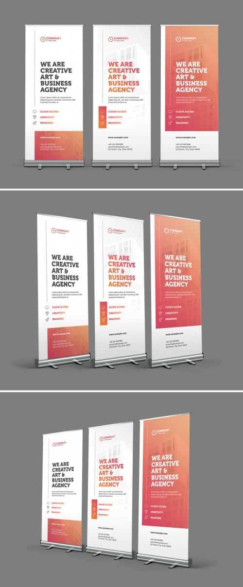 Adobe Stock - Rollup Banner Set Layout - 424038751