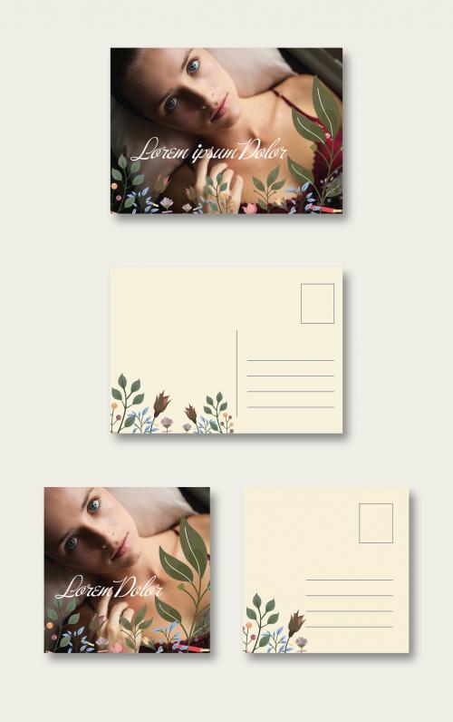 Adobe Stock - Foliage Postcard Set - 424243236