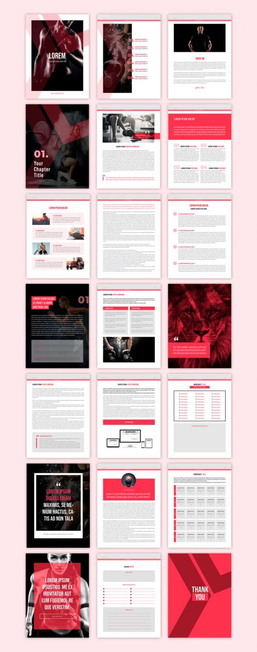 Adobe Stock - Red eBook Layout - 425616471
