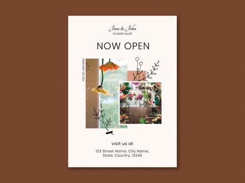 Adobe Stock - Flower Shop Poster Layout - 425872802