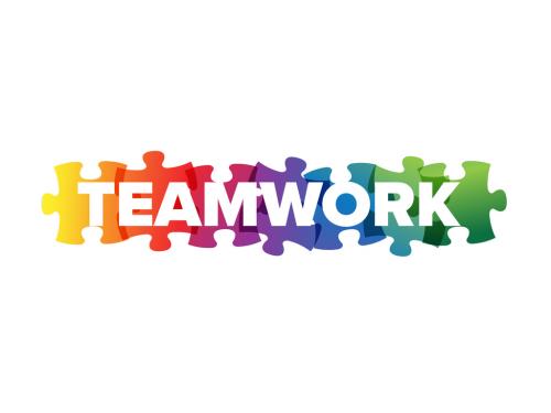 Adobe Stock - Teamwork Lettering Made from Puzzle Pieces - 426148901