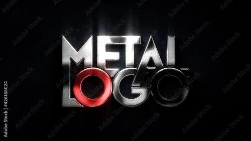 Adobe Stock - Glossy Metal Logo - 426168024