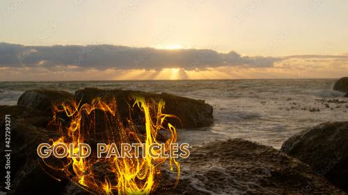 Adobe Stock - Cool Fluid Gold Particle Lower Thirds - 427293271