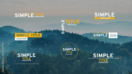 Adobe Stock - Simple Title Animations - 427326960