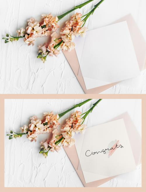 Adobe Stock - Wedding Invitation Card Design Mockup - 428854320