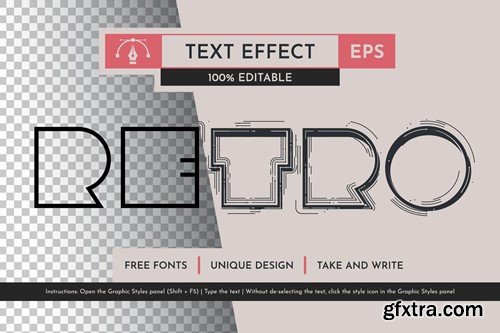 Retro - Editable Text Effect, Font Style WLWFP98