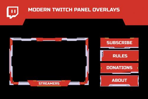 Modern Twitch Panel Overlays V1