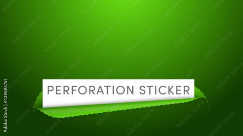 Adobe Stock - Perforation Stickers Title Overlay - 429093751