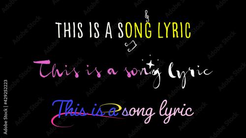 Adobe Stock - Love Song Karaoke Lyrics - 429252223
