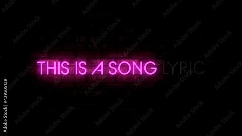 Adobe Stock - Neon Lights Karaoke Song Lyrics - 429305129