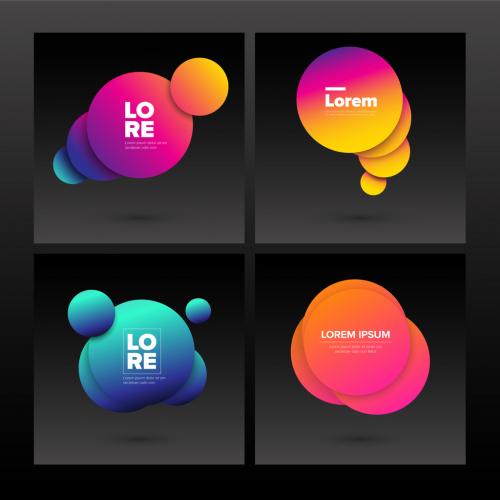 Adobe Stock - Modern Abstract Gradient Graphic Element Collection - 429648072