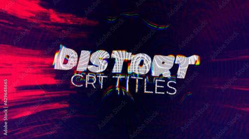 Adobe Stock - CRT Distort Glitch Titles - 429648665