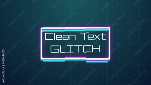 Adobe Stock - Clean Text with Simple Glitch - 429656123