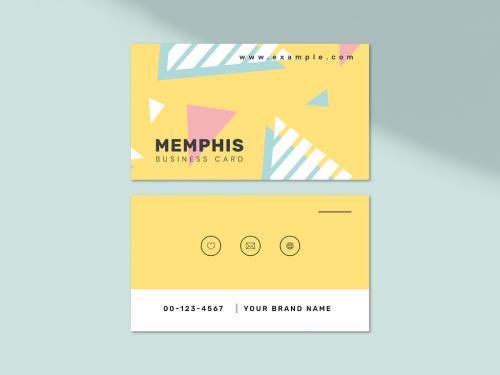 Adobe Stock - Memphis Name Card Design Layout - 430212187