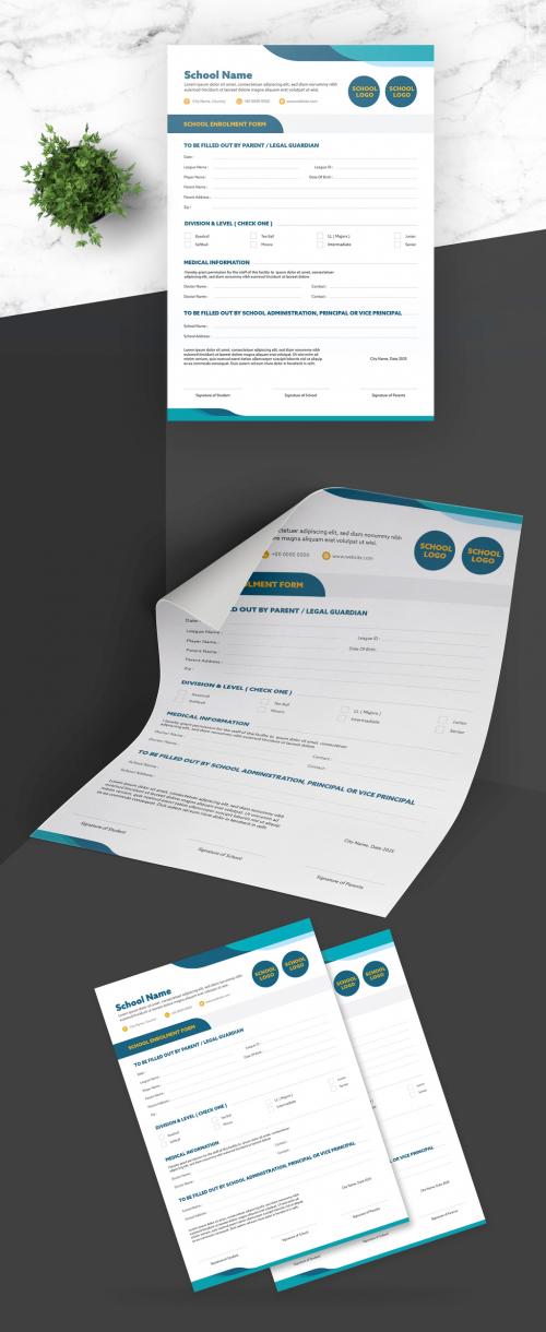 Adobe Stock - School Registration Form with Green Accents - 430466005