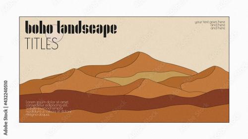 Adobe Stock - Boho Landscape Titles - 432240510