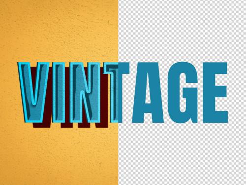 Adobe Stock - Vintage Word Retro Style Typography - 432413242