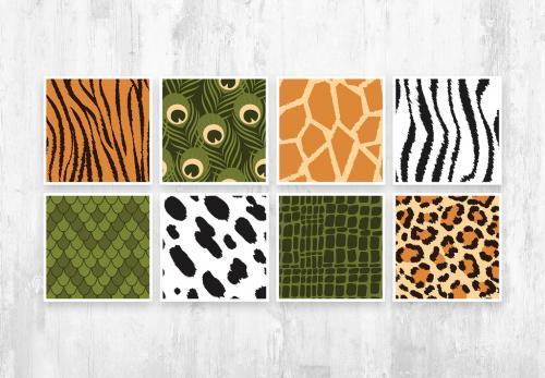 Adobe Stock - Collection of Animal Print Seamless Patterns - 433072855