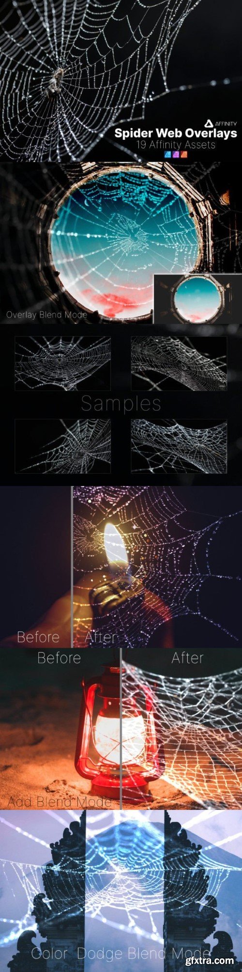 Affinity Assets | Spider Web Overlays