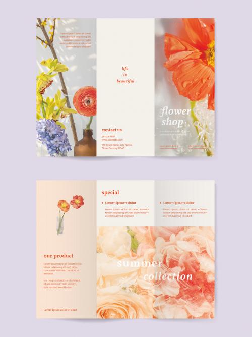Adobe Stock - Flower Shop Brochure Template - 434374998