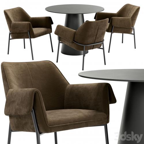 Bess dining chair and Alcor table