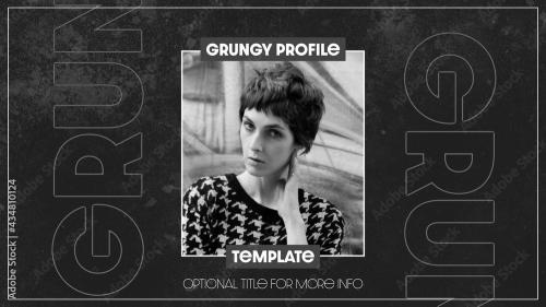 Adobe Stock - Grungy Profile Template - 434810124
