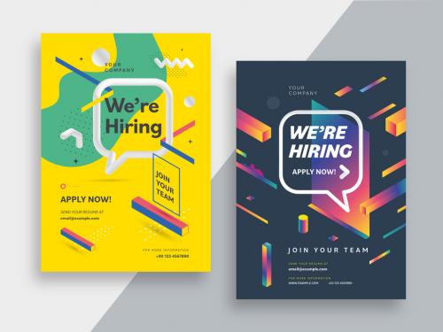 Adobe Stock - We Are Hiring Modern Flyer Layout - 435443052