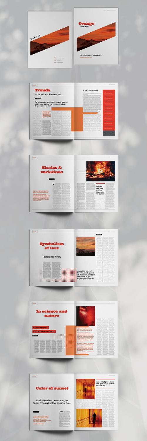 Adobe Stock - Orange Brochure Layout - 435450148