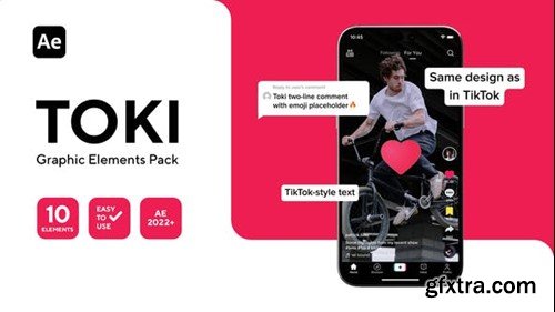 Videohive Toki - TikTok Graphics Pack For After Effects 43447602