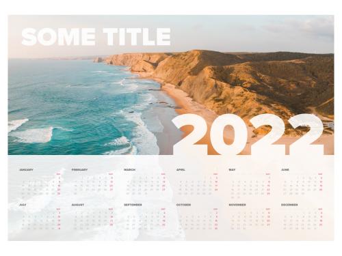 Adobe Stock - Light Full Calendar Layout for the Year 2022 - 435911249