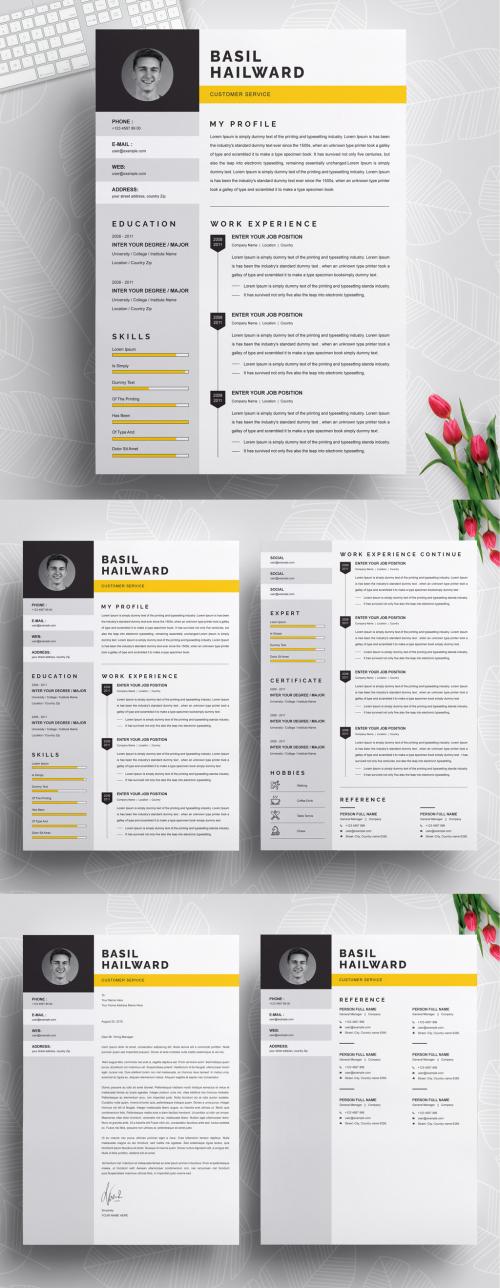Adobe Stock - Professional Resume Layout with Cover Letter - 436223818