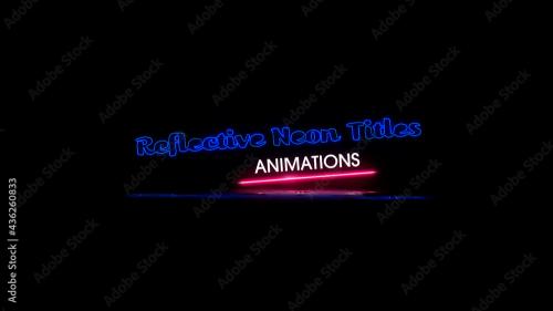 Adobe Stock - Reflective Neon Titles - 436260833