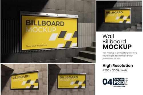 Wall Billboard Mockup