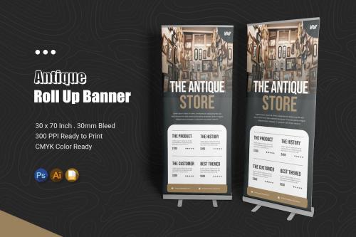 Antique Store Roll Up Banner