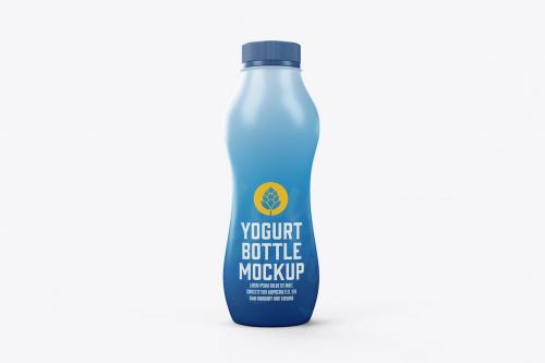 Plastic Yogurt Bottle Mockup