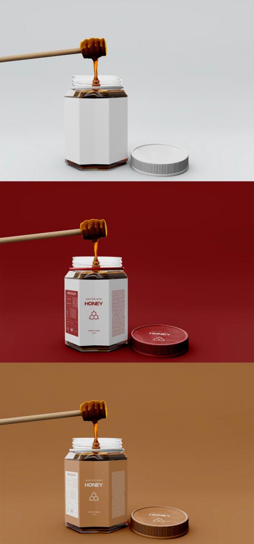 Adobe Stock - Honey Jar Mockup - 437258507
