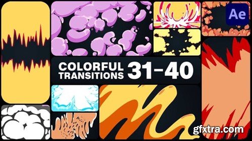 Videohive Colorful Cartoon Transitions for After Effects 50804444