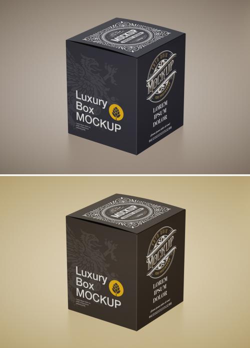 Adobe Stock - Luxury Cardboard Box Mockup - 437271979