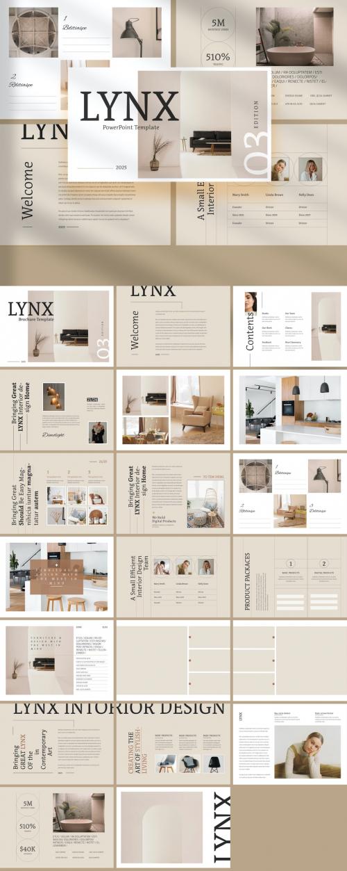Adobe Stock - Lynx Landscape Brochure Layout - 437297373