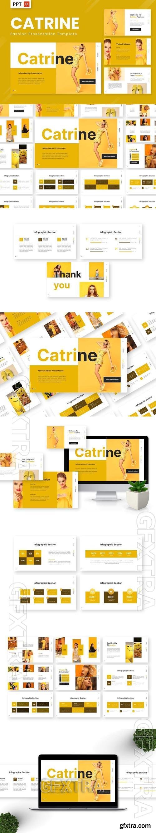 Catrine - Fashion Powerpoint Templates PTSJ4MR