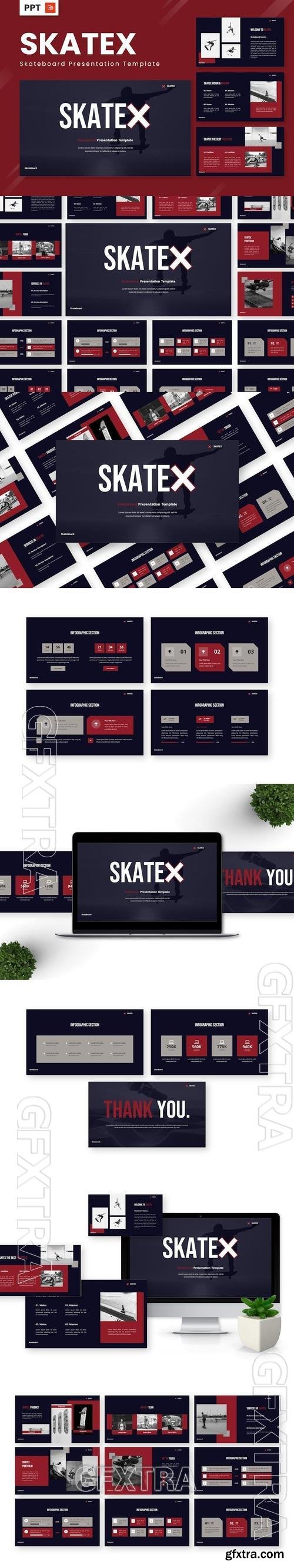 Skatex - Skateboard Powerpoint Templates PFLF29L