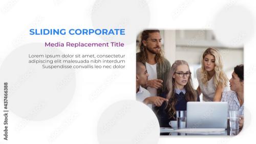 Adobe Stock - Sliding Corporate Media Replacement Title - 437466388
