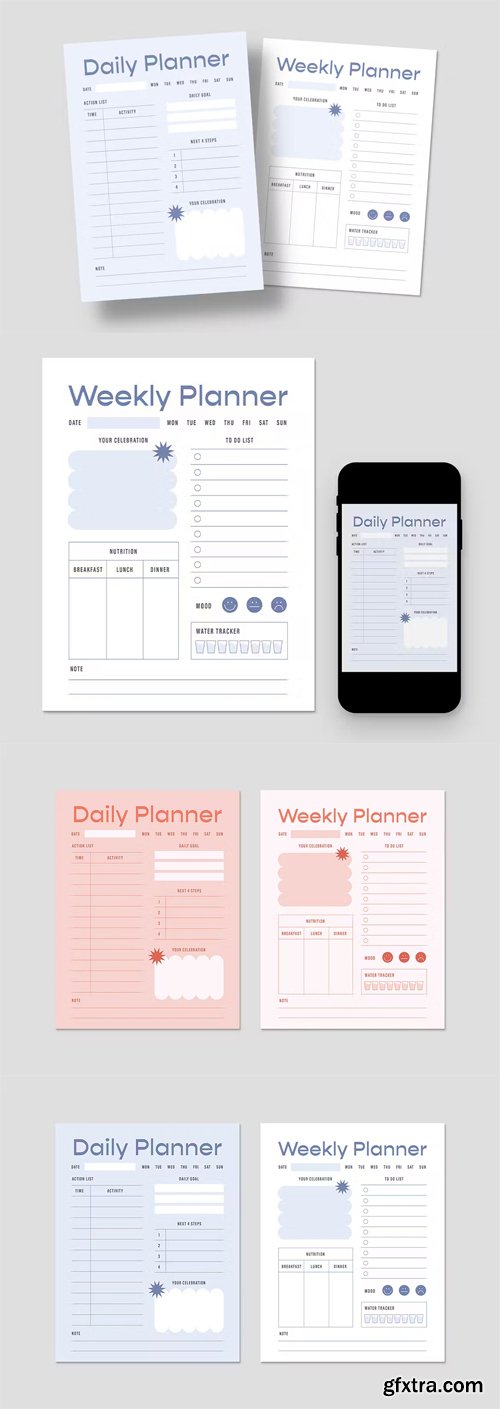 Daily Planner Templates for Illustrator & InDesign
