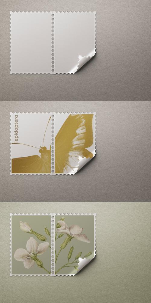 Adobe Stock - Editable Postage Stamp Mockup - 438537138