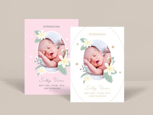 Adobe Stock - Baby Birth Announcement Card - 440176558