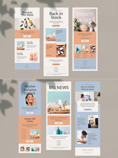 Adobe Stock - Simple Email Newsletter Layout - 440176560
