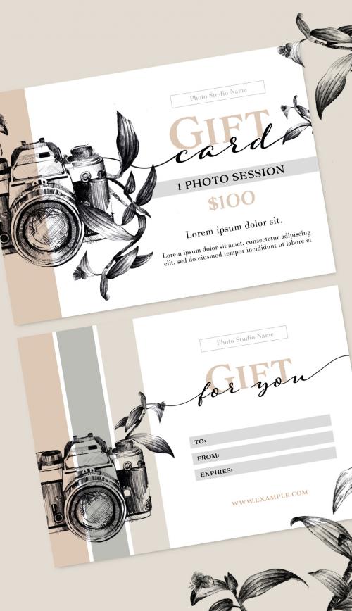 Adobe Stock - Photography Studio Gift Card Layout - 440178161