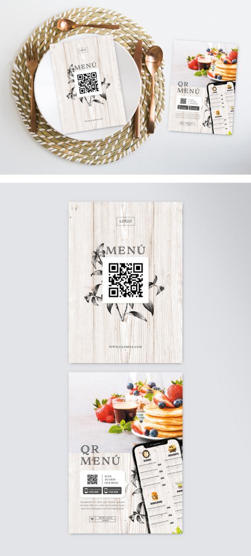 Adobe Stock - Restaurant Menu with Qr Code - 440178167