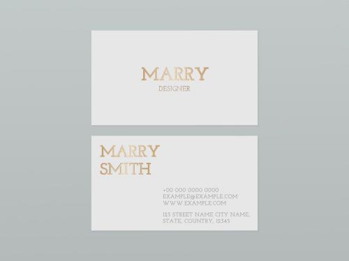 Adobe Stock - Luxury Business Card Template in Gold Tone - 440289855