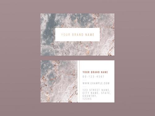 Adobe Stock - Marble Textured Business Card - 441407763